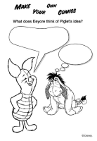 A coloring page of winnie the pooh - group